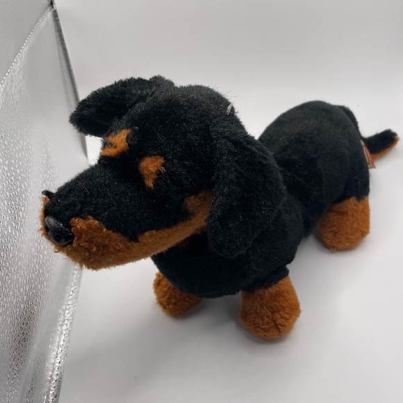 Ganz Webkinz Stuffed Plush Black And Tan Dachshund Puppy Dog used - Picture 1 of 7